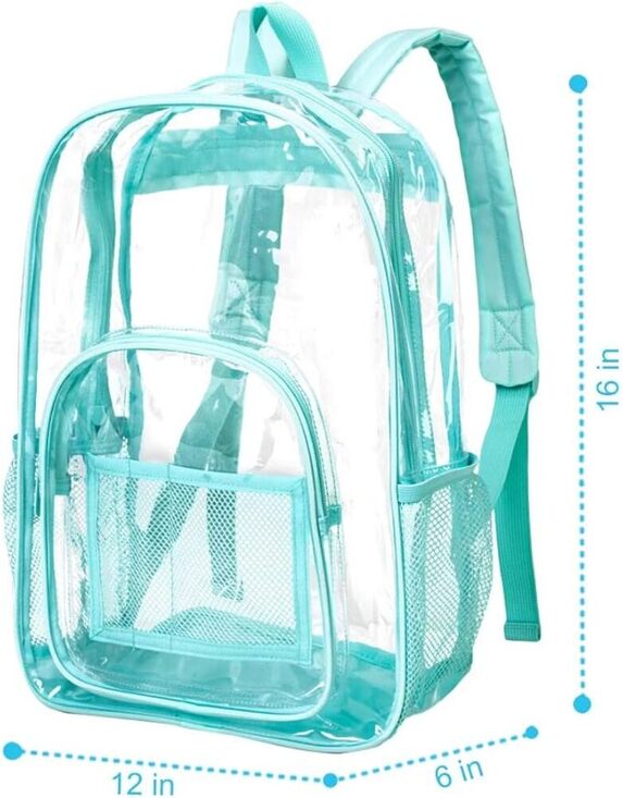 🆕 Clear Backpack – Heavy Duty, Cold-Resistant, Stadium Approved –16"x12"x5" NWT - Picture 1 of 3